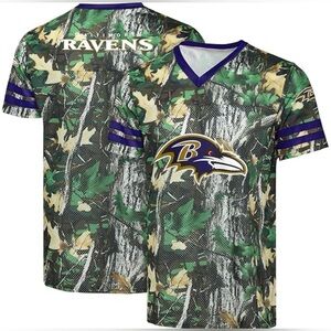 Baltimore Ravens FOCO Hunter Camo Jersey Mens Medium NFL Team Apparel Mesh NEW